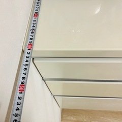 ニトリ　ホワイト キッチンカウンター 収納の画像