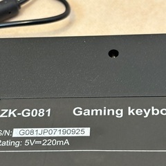ZK-G081 RGB ゲーミングキーボード パソコンの画像