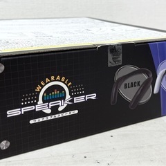 【未開封品】Bluetooth ウェアラブルスピーカー 首掛け ヘッドフォン型 スピーカー ブラック 高音質 イヤホン オーディオ機器の画像
