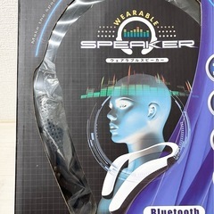 【未開封品】Bluetooth ウェアラブルスピーカー 首掛け ヘッドフォン型 スピーカー ブラック 高音質 イヤホン オーディオ機器の画像