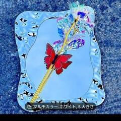 バタフラィ付き♥マルチカラー花♥オブジェ ♥1本箱♦付きの画像