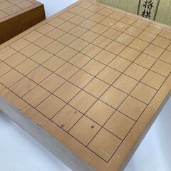 M0014 将棋盤 足付 木製 2台セット 傷汚れあり 付属品なし 現状品の画像