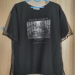 今月末まで🩵チュール重ねTシャツ👕🌼Lサイズ