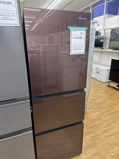 【ドリーム川西店御来店限定】ハイセンス　冷蔵庫　HR-G2801BR  2019年製／クリーニング済み 【2002211255601910】