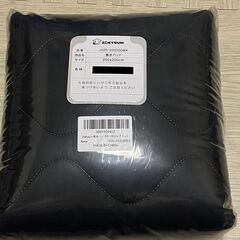 【未使用】敷きパッド 夏用 ワイドキング 冷感 ゴムバンド付き 吸水 速乾 接触冷感 抗菌防臭 防ダニ 洗える 200×200cm ブラックの画像