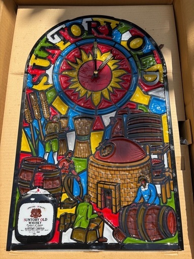 サントリーオールドステンドガラス型時計
