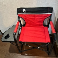 Coleman サイドテーブル付デッキチェアST(レッド)