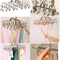 【無料】アルミハンガー&10連ハンガー　セット【未使用に近い】の画像