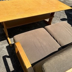 無印良品　テーブル&チェア&ベンチセットの画像