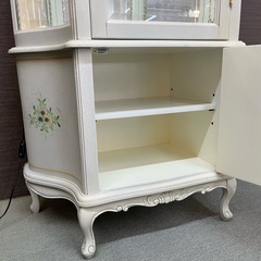 アンティーク調の飾り棚　ロココ調　姫家具　クラック塗装　の画像