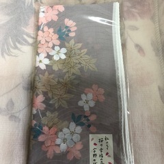 宇野千代 大判ハンカチ 桜 49×49cmの画像