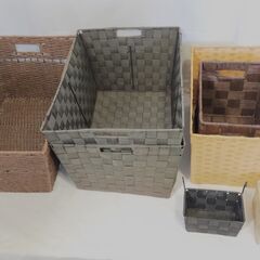 △ 収納バスケット 収納かご 7個おまとめ かごの高さ9cm～2...