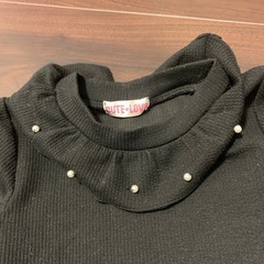 キッズトップス　黒　長袖110㎝の画像