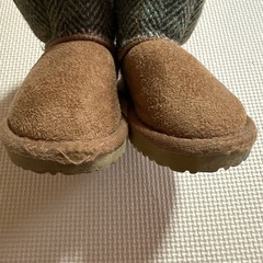 ハリスツイード×しまむらムートンブーツ13cm  の画像