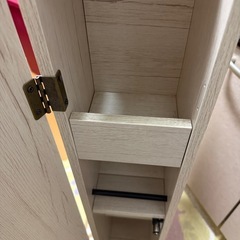 トイレ収納（ニトリ、トゥール ホワイトウォッシュ）の画像