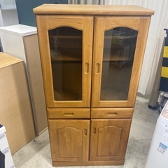 【中古美品】　食器棚　幅80×奥41×高160cm　リサイクルシ...