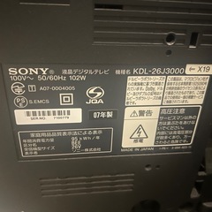 SONYテレビ　の画像