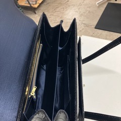 ☆値下げ☆W2505-246 レザーハンドバッグ ブラック レディース 中古の画像
