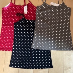 ⭐︎【新品】ドット柄キャミソール３枚セットM