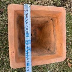 18：★値下げ★　テラコッタ　スクエア鉢　の画像