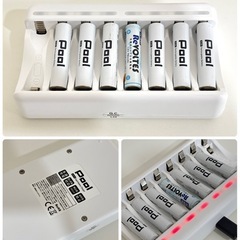 単4形充電池 Pool 6本セット ニッケル水素充電式電池 (ホ...