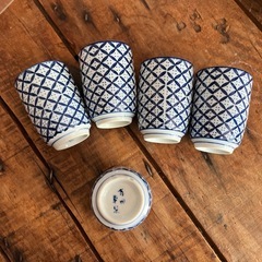 和柄　有田焼き？茶のみ3個セット