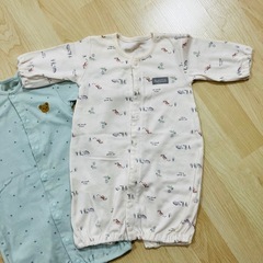 ベビー服　カバーオール　長袖　年中素材　50〜60cm 3点セットの画像