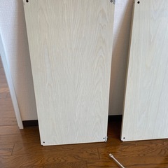 無印ステンレスユニットシェルフ　　オーク材棚セット　の画像