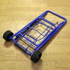 折りたたみキャリーカート 2輪 車輪7.5cm ブルー 札幌市 清田区 平岡の画像