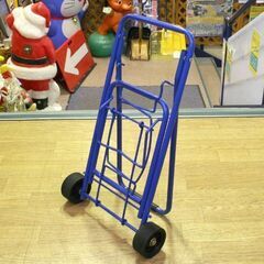 折りたたみキャリーカート 2輪 車輪7.5cm ブルー 札幌市 清田区 平岡の画像