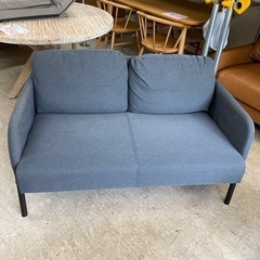 9874 IKEA イケア 2Pソファ ソファ ブルー 青 ミディアムブルー グロスタード 幅1210mm × 奥行780mm × 高さ680mm 座面高さ410mmの画像