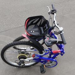 20インチ 🚲 ジュニア 折りたたみ自転車 8,480円 🔁6段切替 🔑鍵 💡ライト付 新規防犯登録料コミ 699の画像