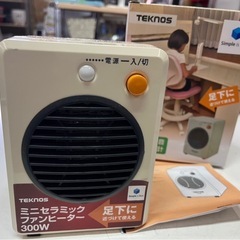 TEKNOS 静音DCモーター採用 ミニセラミックファンヒーター...