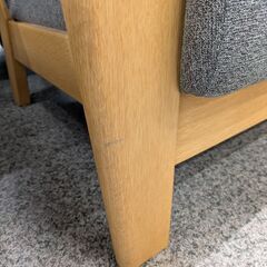 ジモティー見た！で5%OFF【2人掛けソファ】 飛騨家具 KASHIWA 柏木工 ソフィー ソファ チェア ナラ材 木製フレーム ファブリック:ナチュラル/グレーの画像