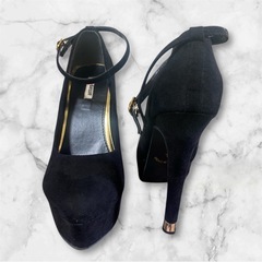 黒パンプスハイヒールＬサイズ24.0㎝の画像