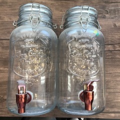 ガラスドリンクディスペンサー 4L 2本