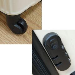 新品 HUNDRED 軽量 バイカラー キャリーケース Mサイズ 63L ベージュ MCR-001 ハードケース スーツケース 旅行かばん キャスター付き 札幌市 清田区 平岡（ 札幌市 清田区 平岡の画像