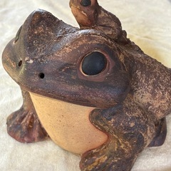 置き物　カエルの親子