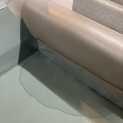 本革製カウチソファー　※キズ・シミありの画像