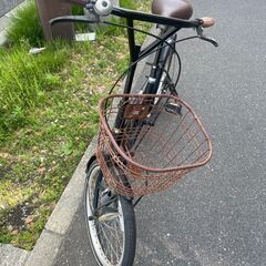 自転車　No.256　ブラック　20インチ　ミニベロ　カゴ、ライト付き　【リサイクルショップどりーむ荒田店】の画像