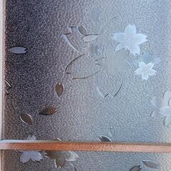 柄ガラス　桜　紅葉の画像