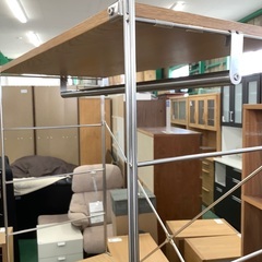 家具ならトレファク吉川店！！   無印良品　ステンレスユニットシェルフ　シルバー×ナチュラルの画像