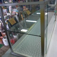 【⑳】ガラスショーケース　スライドガラス扉　ガラス棚1枚　展示 コレクション 什器の画像