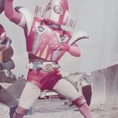 昔のヒーロー戦隊物壁掛けパネル板の画像
