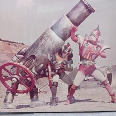 昔のヒーロー戦隊物壁掛けパネル板の画像