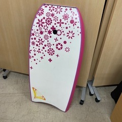 9829  ボディボード 収納ケース付き ピンク 花柄 ホワイト　マリンスポーツ の画像