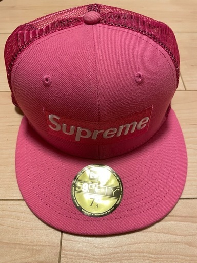 Supreme ピンク　メッシュキャップ　ニューエラ　新品未使用
