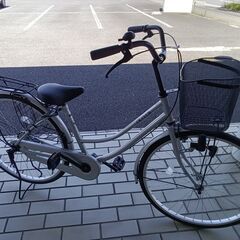★ジモティ割あり★  軽快自転車 27 シルバー クリーニング済...