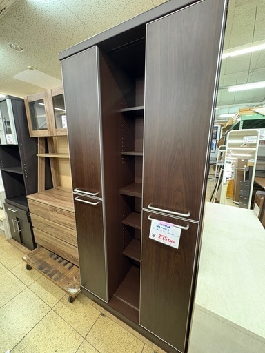 スライド収納 ブラウン 本棚