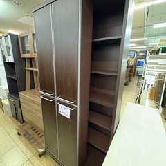 スライド収納 ブラウン 本棚の画像